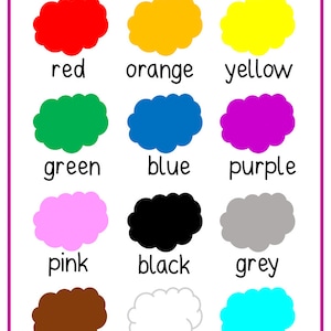 Colours and Shapes Posters and Flashcards - Etsy Canada