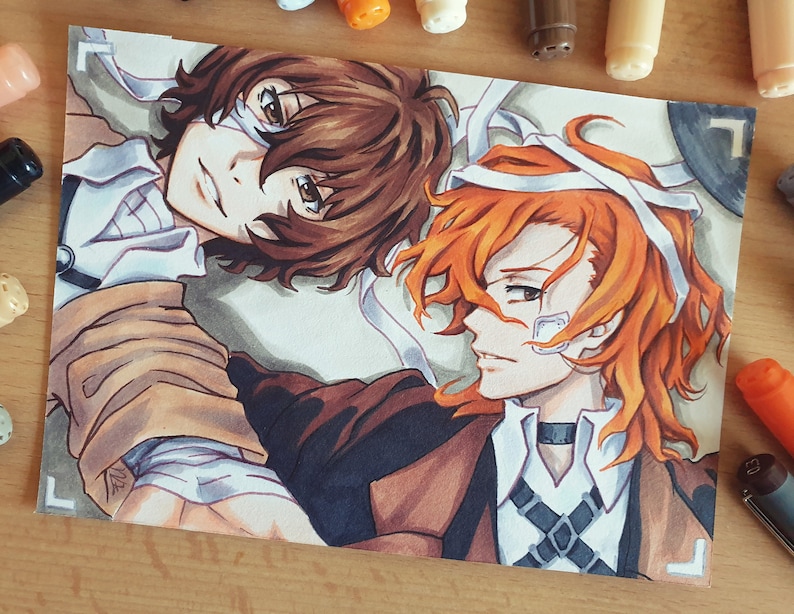 Bungou Stray Dogs / Dazai x Chuuya / Atsushi x Akutagawa / | Etsy