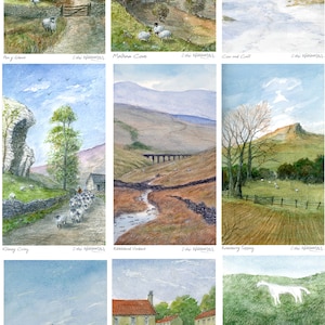 Watercolour Prints of the Yorkshire and the Yorkshire Dales; Framed and Mounted Scenes by Whitby Artist, Colin Williamson.