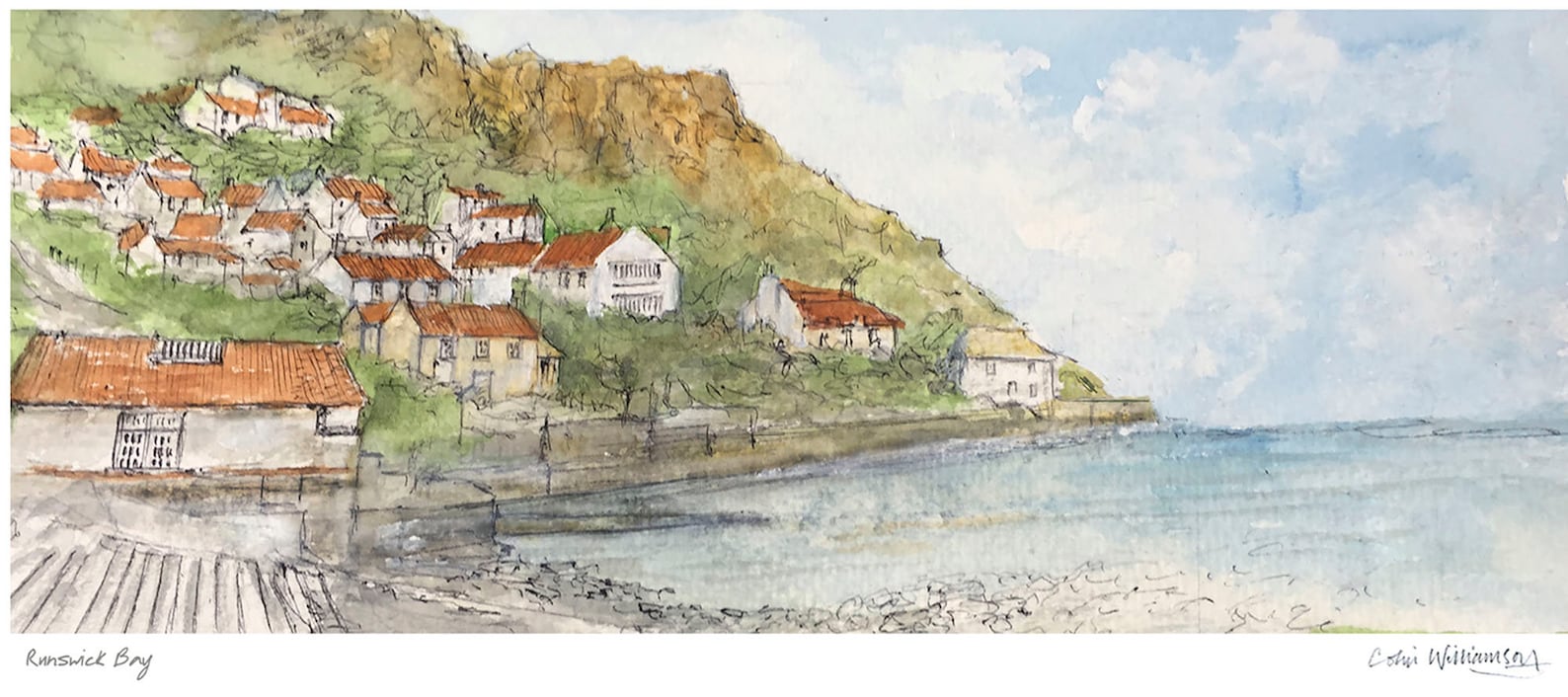 Whitby Drawing Whitby and the Yorkshire Coast Watercolour Framed and Mounted Prints by ...
