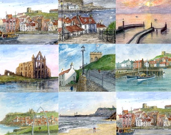 Whitby Placemats / Tablemats from Watercolour Prints by Colin Williamson.