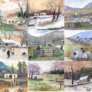 Countryside Placemats / Tablemats from Watercolour Prints by Colin Williamson.  Melamine.