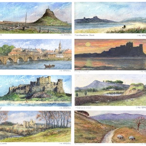 Northumberland Watercolour Framed and / or Mounted Prints by Whitby artist Colin Williamson.