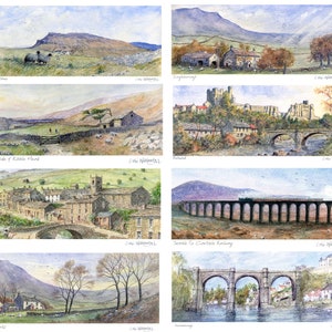 Yorkshire Dales Watercolour Framed and Mounted Prints by Whitby Artist, Colin Williamson.