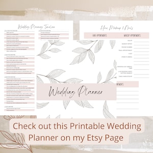 Printable Wedding Timeline, Wedding Checklist, Wedding Planning ...