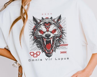 Red Rising Inspired Tee | Omnis Vir Lupus | Sci-Fi Wolf Shirt | Perfect for Fans of Red Rising
