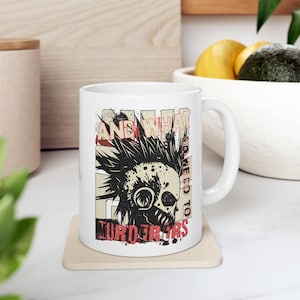 Red Rising Sevro Mug, What Do We Do With Murderers? Sci-Fi Book Lover Gift, Howler Fan Coffee Cup
