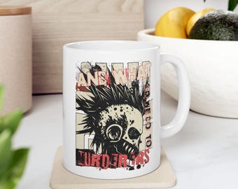 Red Rising Sevro Mug, What Do We Do With Murderers? Sci-Fi Book Lover Gift, Howler Fan Coffee Cup
