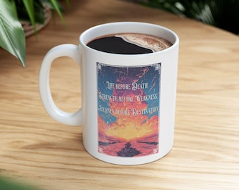 Stormlight Archive Mug, Shattered Plains, Knights Radiant Oaths, Cosmere Fantasy, Brandon Sanderson, Ceramic Mug, (11oz, 15oz)