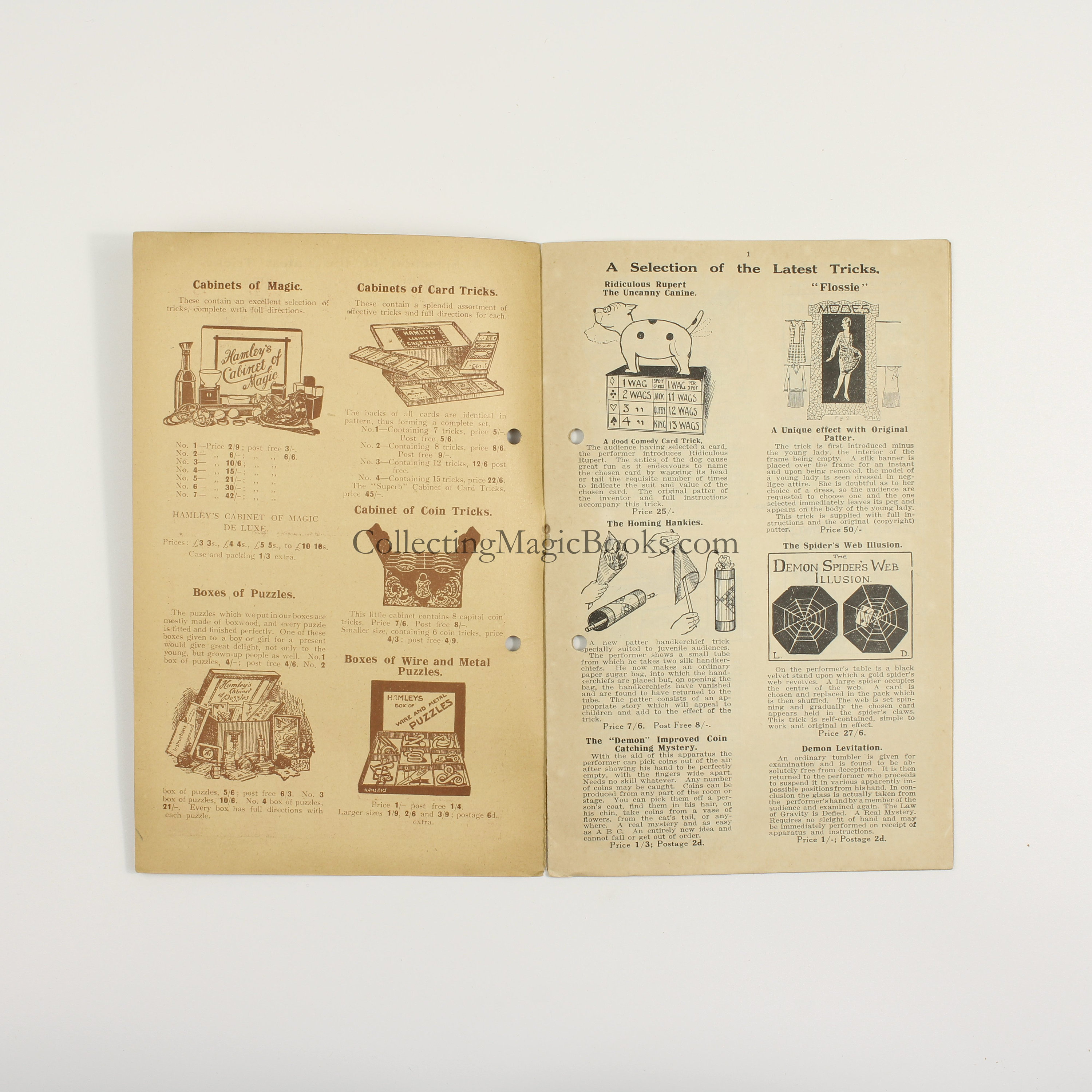 Hamleys List of Latest Conjuring Tricks and Novelties, Catalogue C