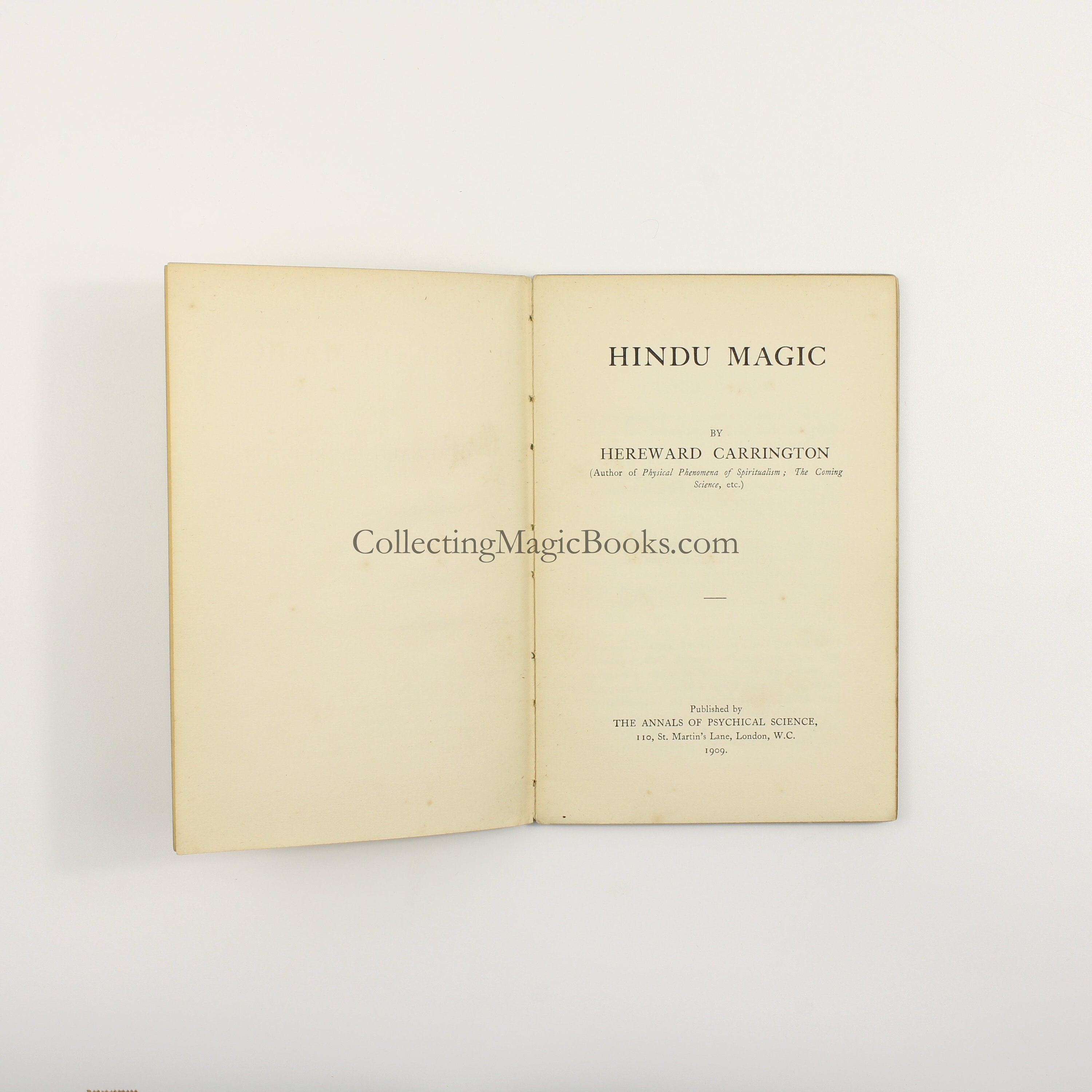 Hindu Magic Hereward Carrington. Vintage Magic Trick Book Etsy
