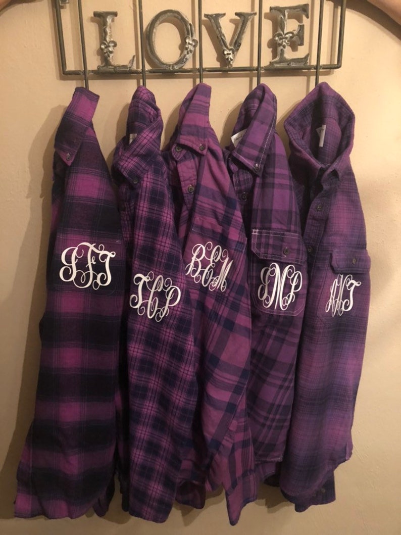 etsy bridesmaid flannels