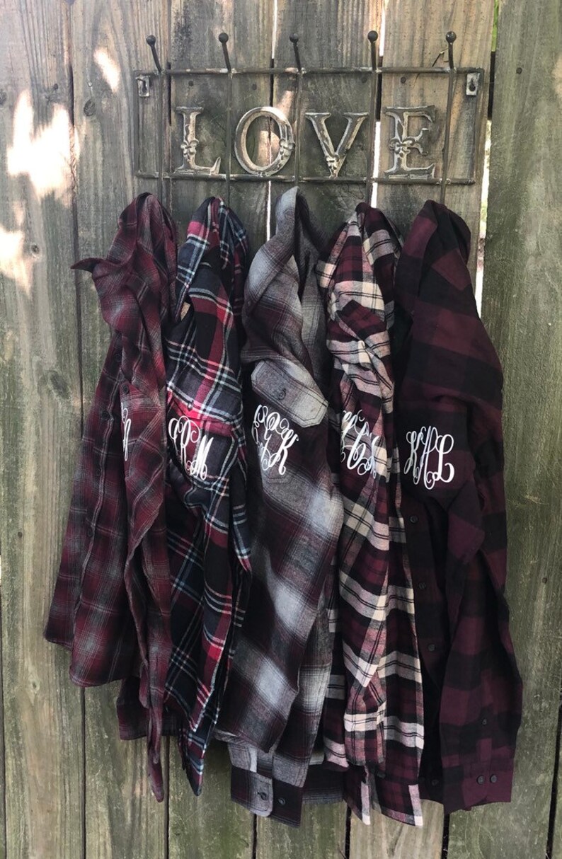 bridesmaids flannel shirts