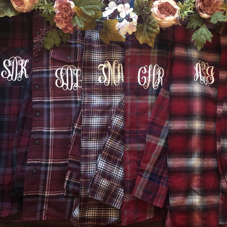 bridesmaids flannel shirts