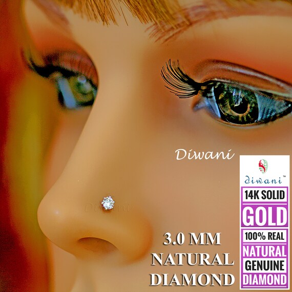 Vvs diamond shop nose ring