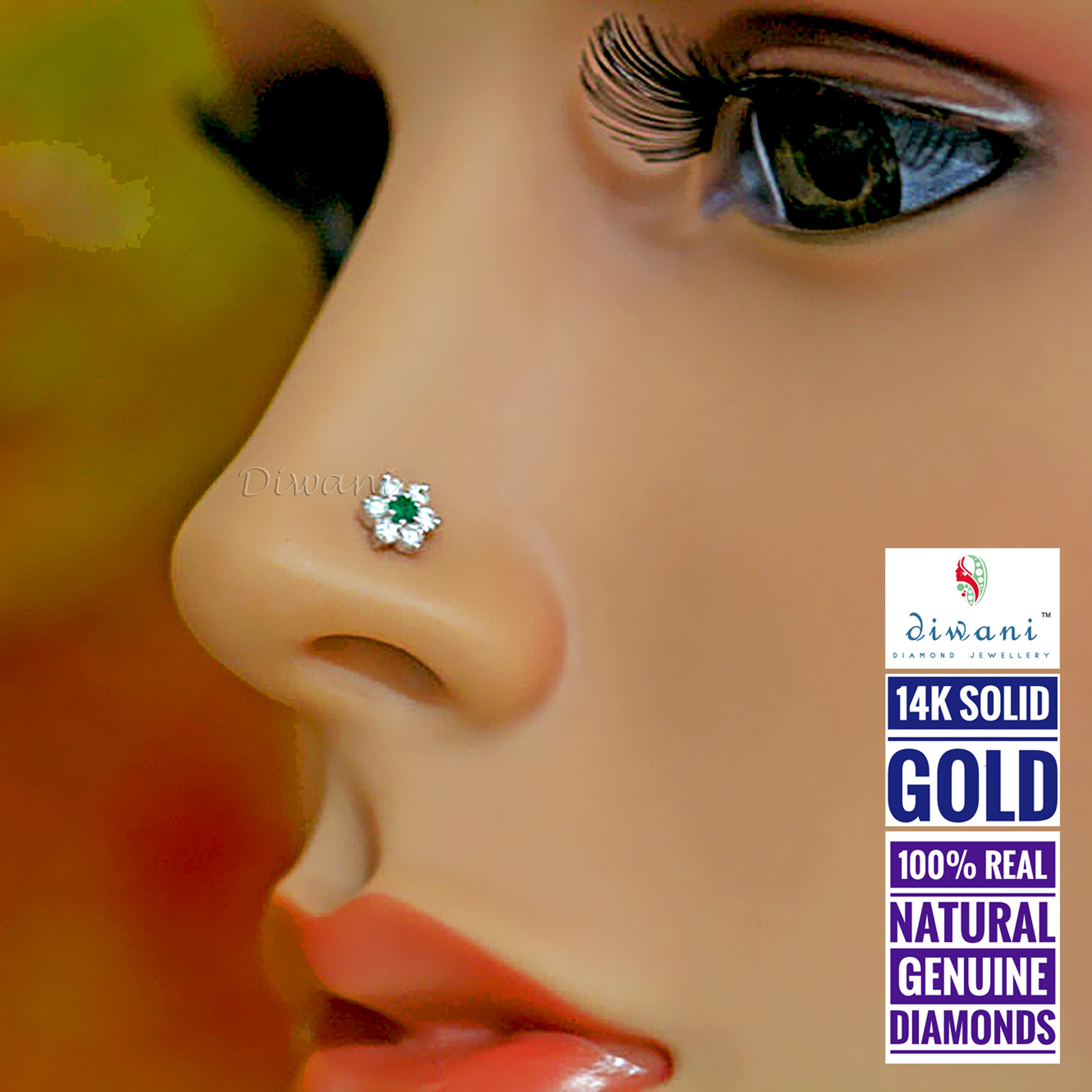 1.9mm Real Si Diamond Solitaire Lip Labret Nose Screw Piercing Pin Stud Ring 14k 1.9mm Real Si Diamond Solitaire Lip Labret Nose Screw Piercing Pin Stud Ring 14k