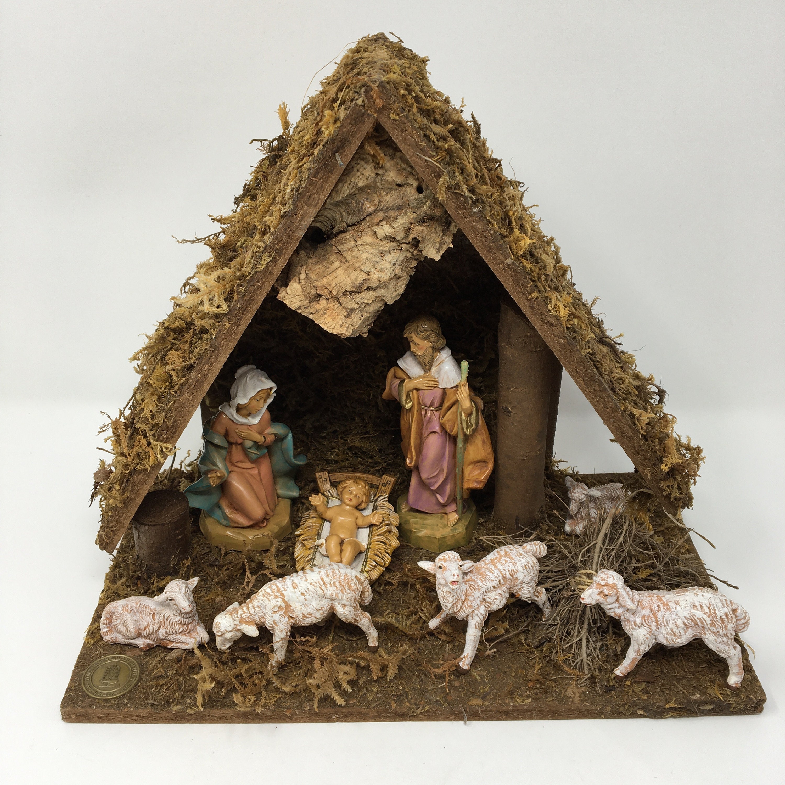 Vintage 1991 Fontanini Heirloom Nativity Scene Stable Manger Etsy