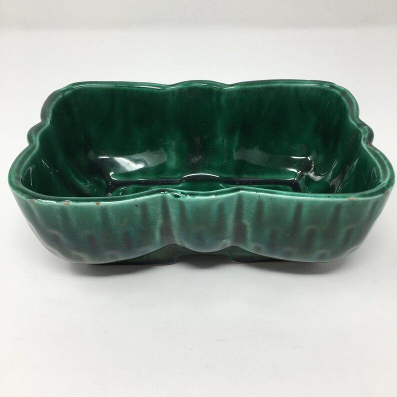 Vintage 1950's Ungemach Pottery UPCO USA 1046 Dark Green Etsy