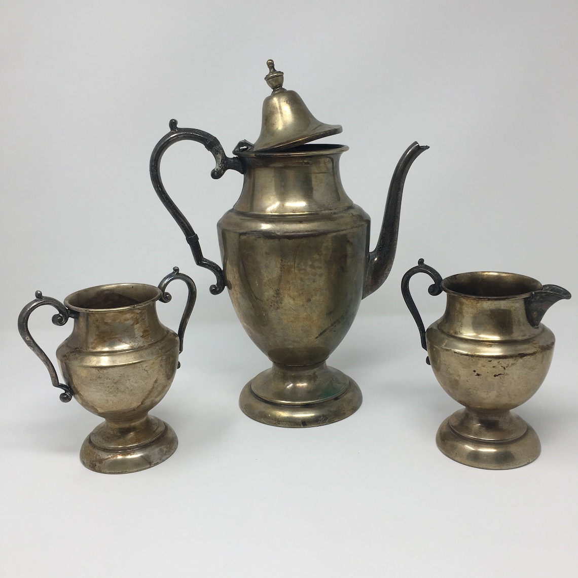 Antique Gotham Silver on Copper Tea Set with Teapot Creamer & | Etsy