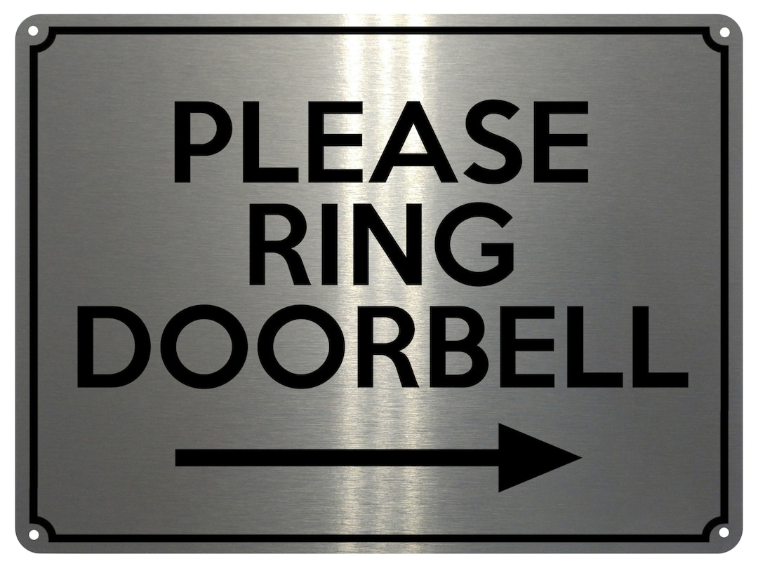 2021 PLEASE RING DOORBELL Gate Door House Office Metal Etsy