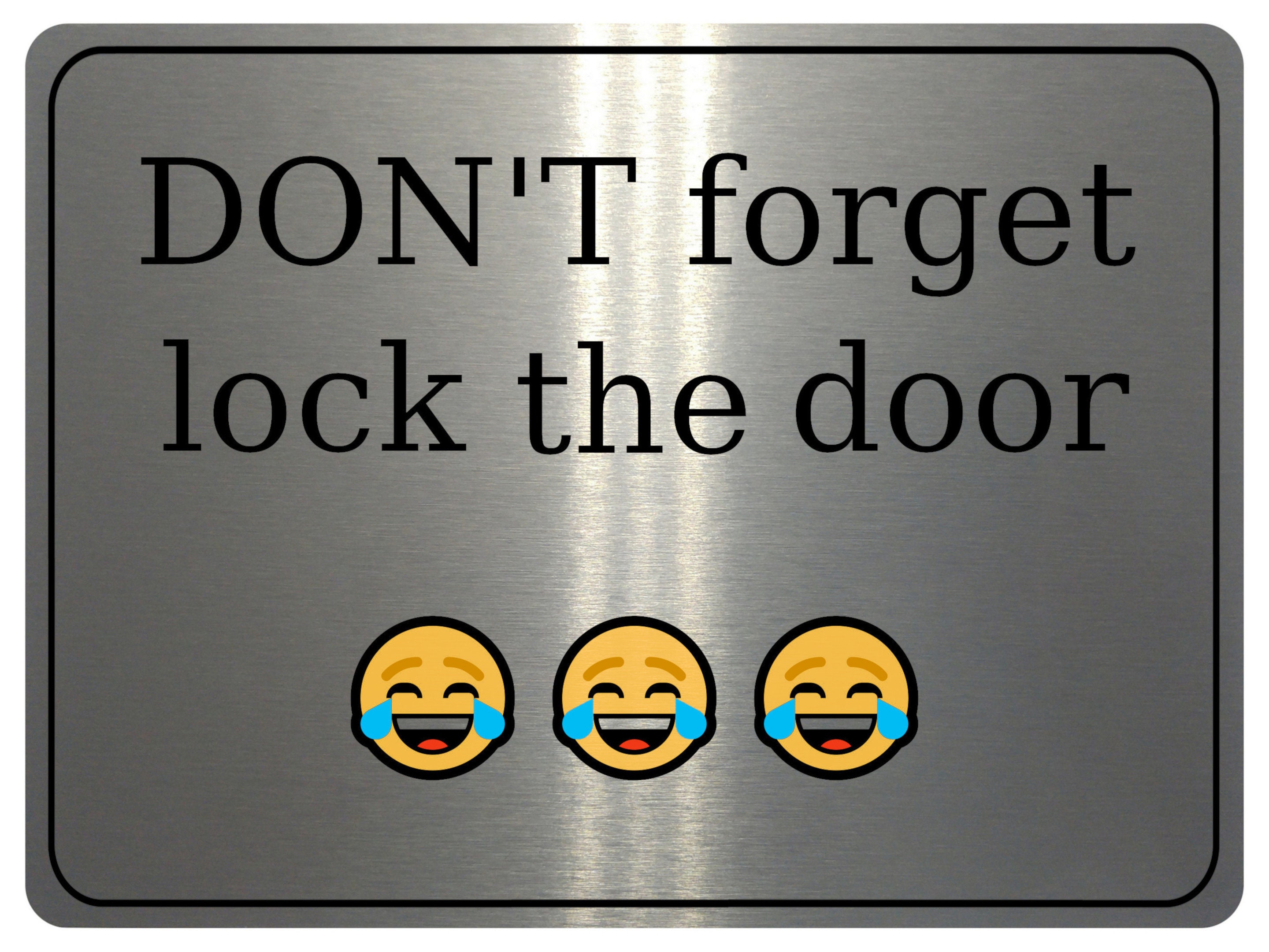 1082 DON'T Lock the Door Metal Aluminium Plaque Etsy