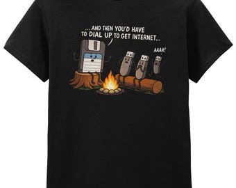 107 Dial-Up Campfire Story T-Shirt Funny Tech Nerd Tee