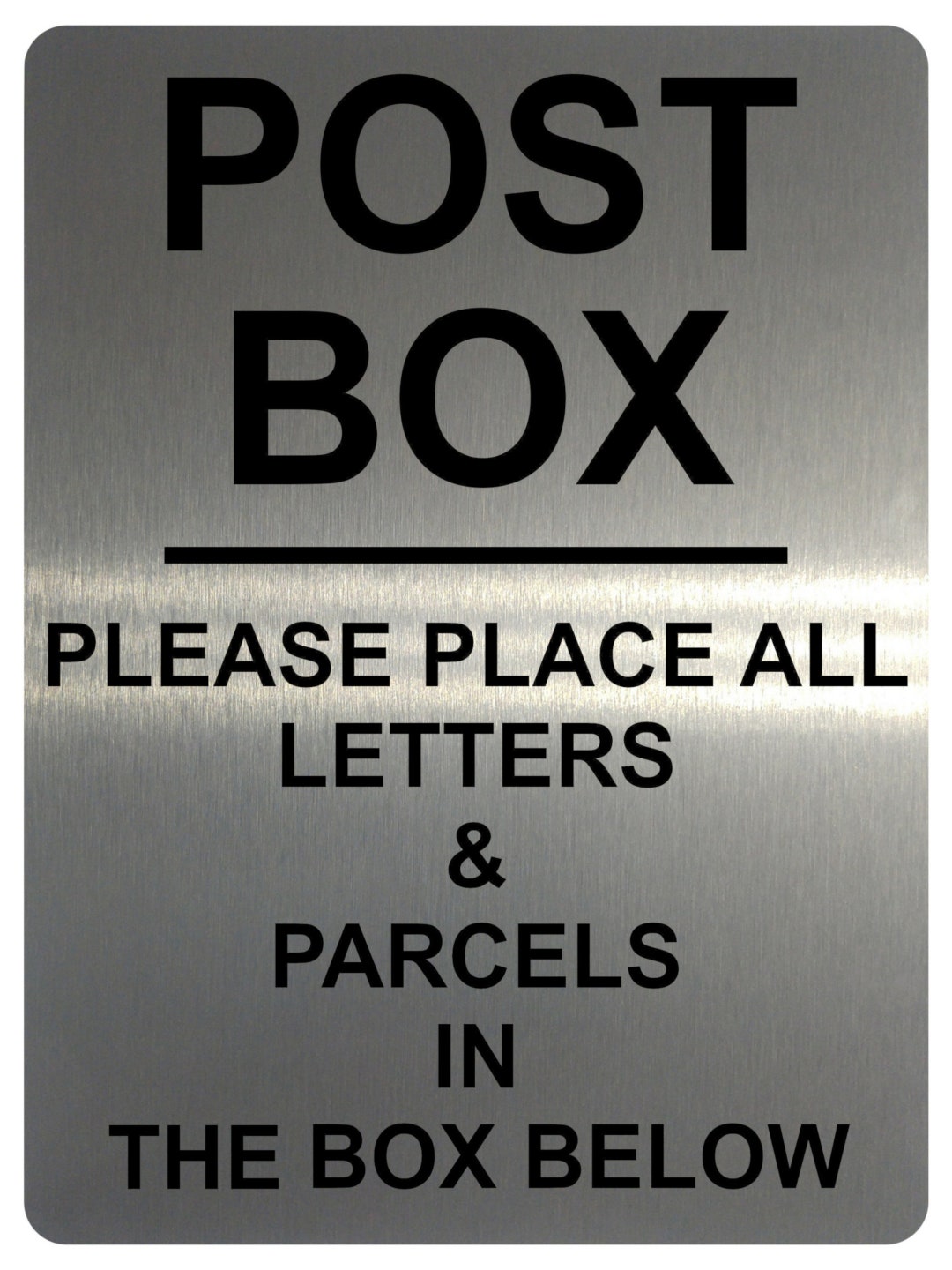 Postsage Signs For Letters 1093 Post BOX LETTERS & PARCELS Metal Aluminium Plaque Sign Door House ...