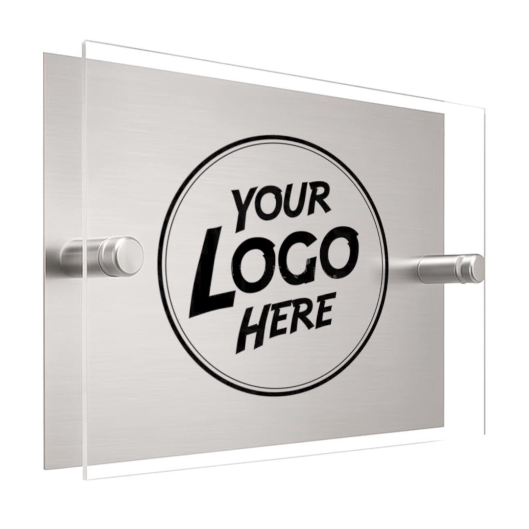 M101 Custom Personalised Modern Logo Design Door Acrylic Aluminium Sign ...