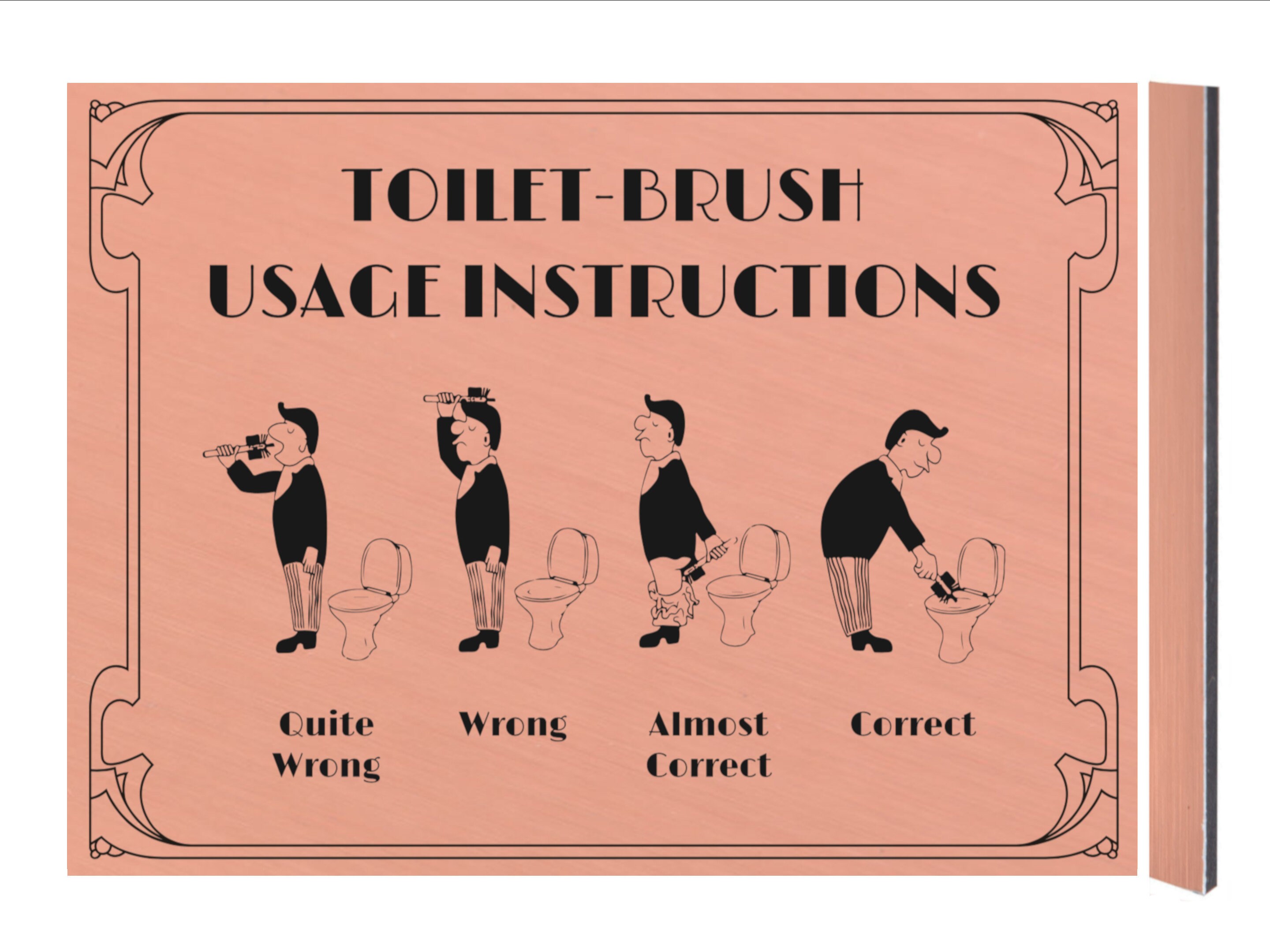 UV034 Toiletbrush USAGE INSTRUCTIONS Funny Digitally Printed Etsy