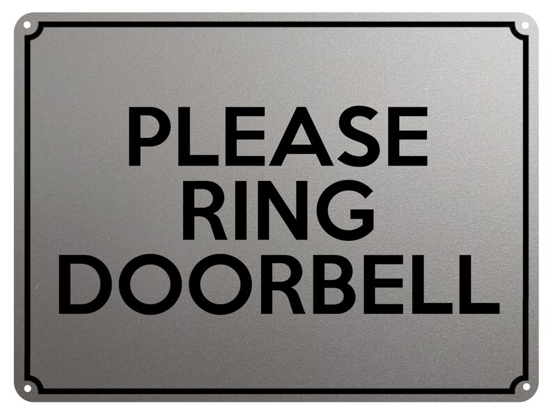 2019 PLEASE RING DOORBELL Gate Door House Office Metal Aluminium Plaque ...