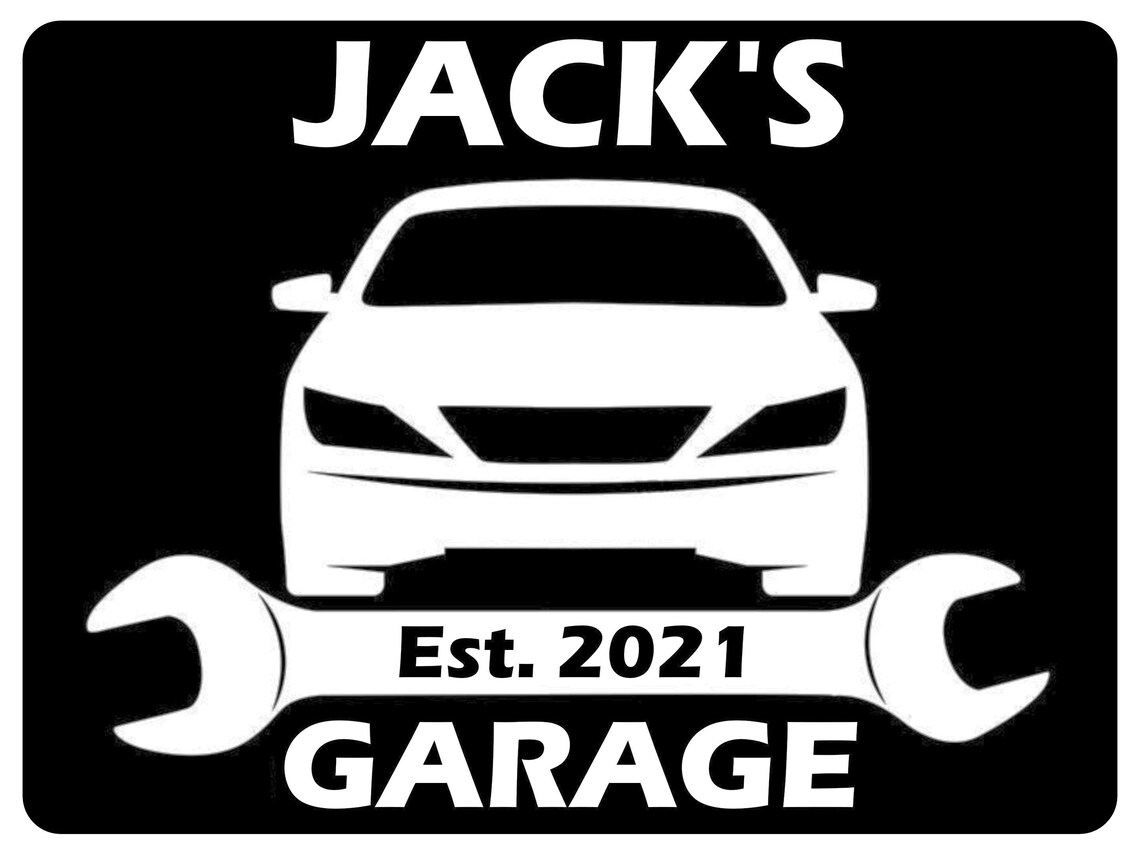 1066 Custom Personalised Name's GARAGE Car Metal Aluminium Etsy