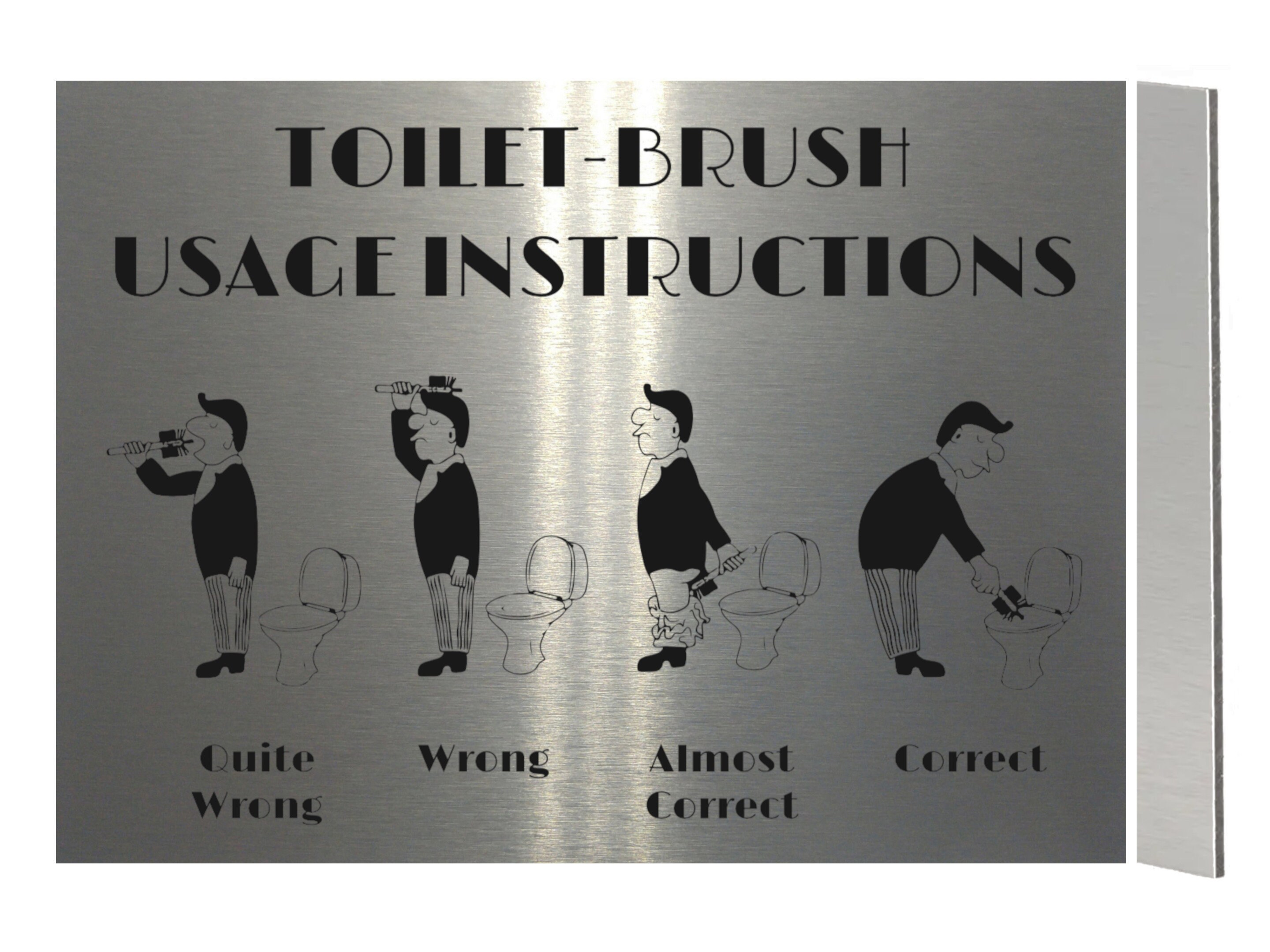 UV033 Toiletbrush USAGE INSTRUCTIONS Funny Digitally Printed Etsy