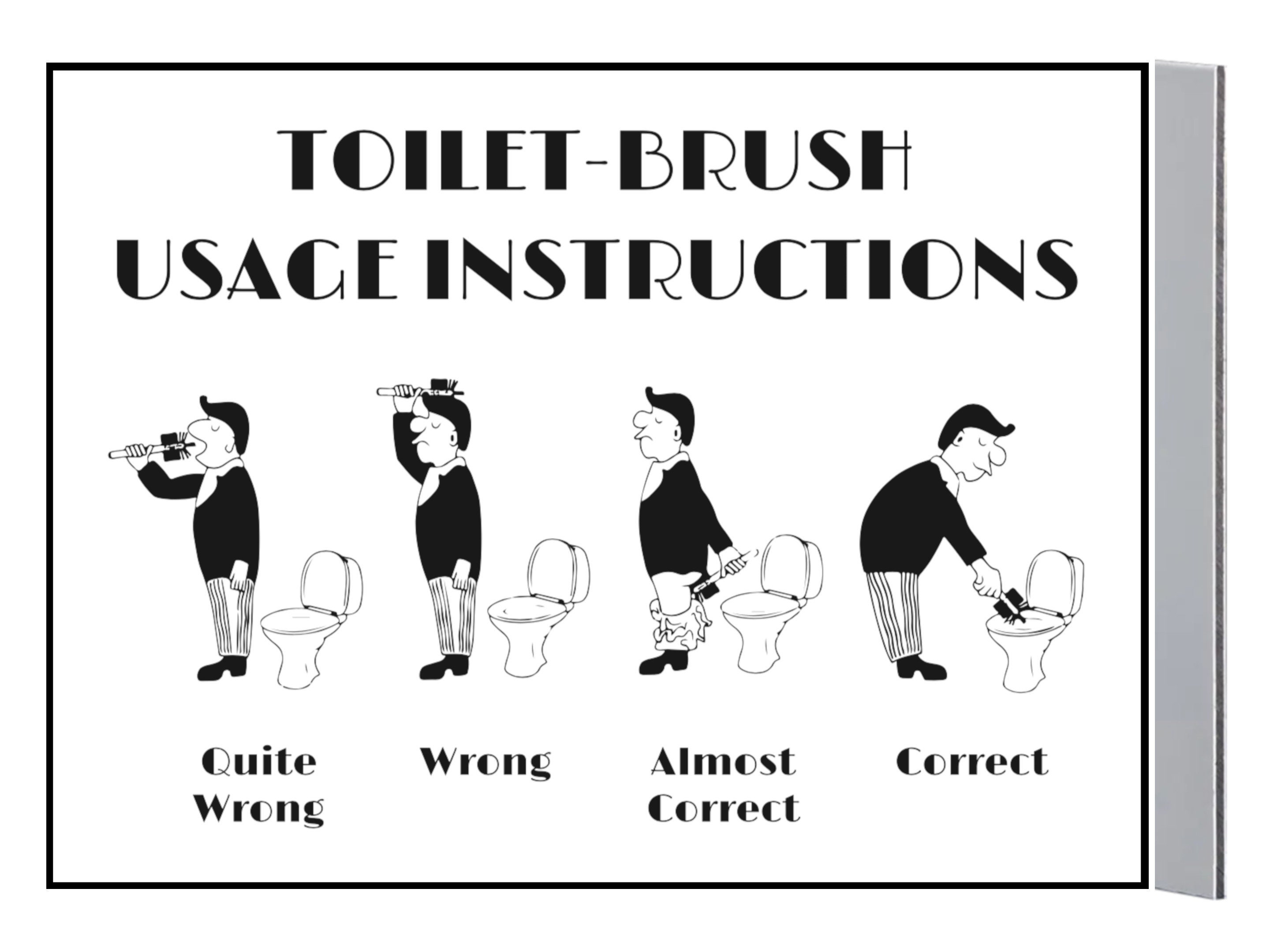 UV033 Toiletbrush USAGE INSTRUCTIONS Funny Digitally Printed Etsy UK