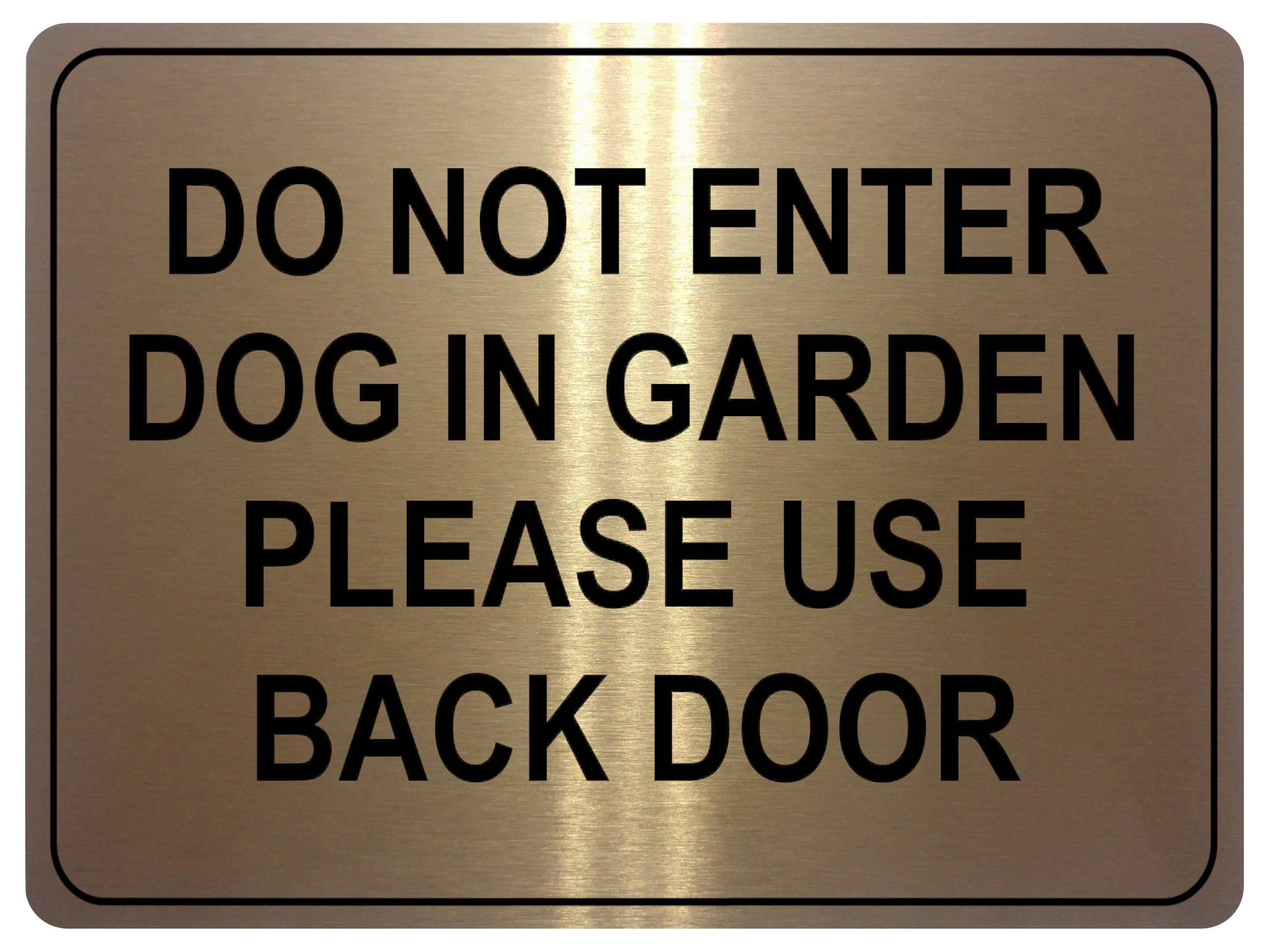 Hinweisschild 'Please Use Back Door' – Aus Aluminium-Verbundwerkstoff, 21,6 X 25,4 Cm, Wetterfest Für Innen & Außen