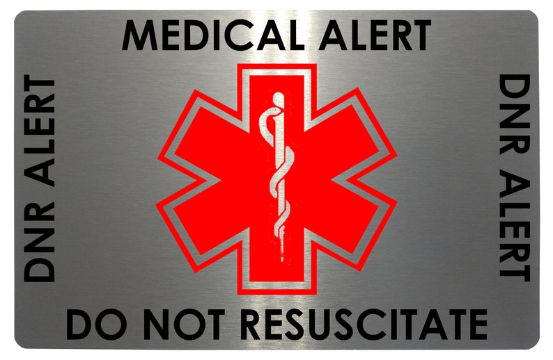 1040 DO NOT RESUSCITATE Dnr Alert in Case of Emergency Medical Etsy