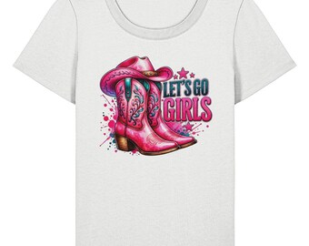 072 Lets Go Girls Funny T-shirt Tee Front