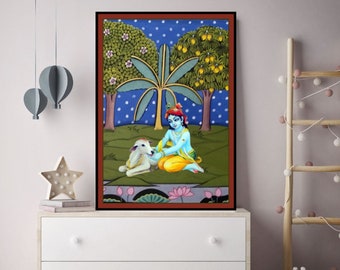 Krishna Lord  Painting 20 x 24 inches custom order