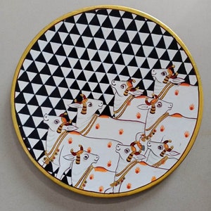 Pichwai Painting on wall decorative hanging plates handpainted shrinathji Painting