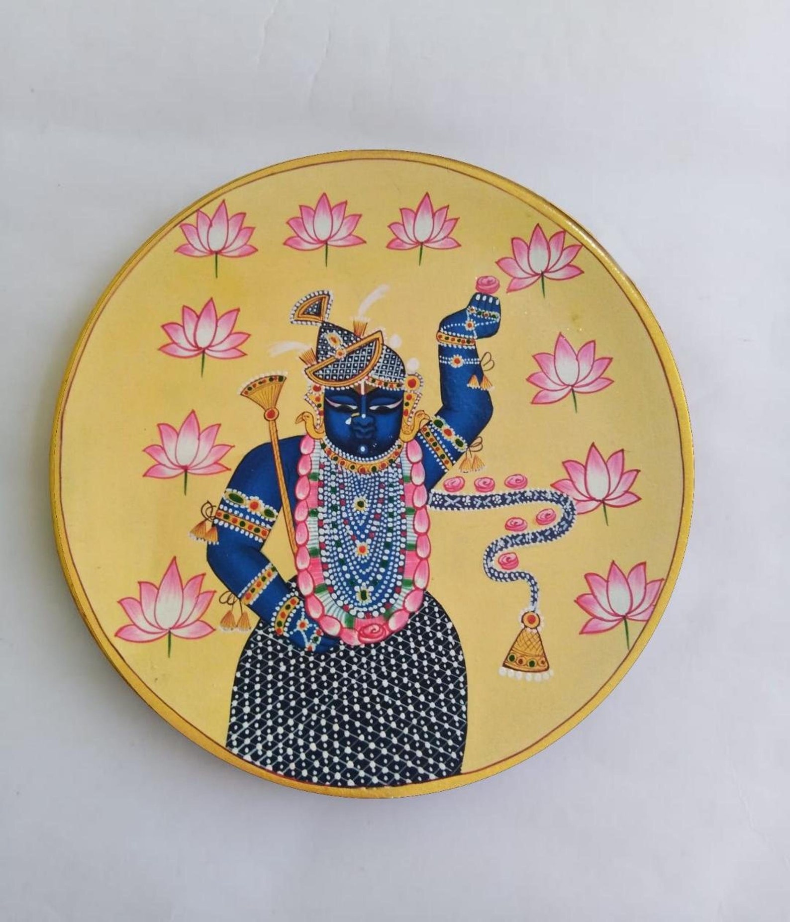 Pichwai Painting Wall Plate Decorative Hanging Plates Etsy UK