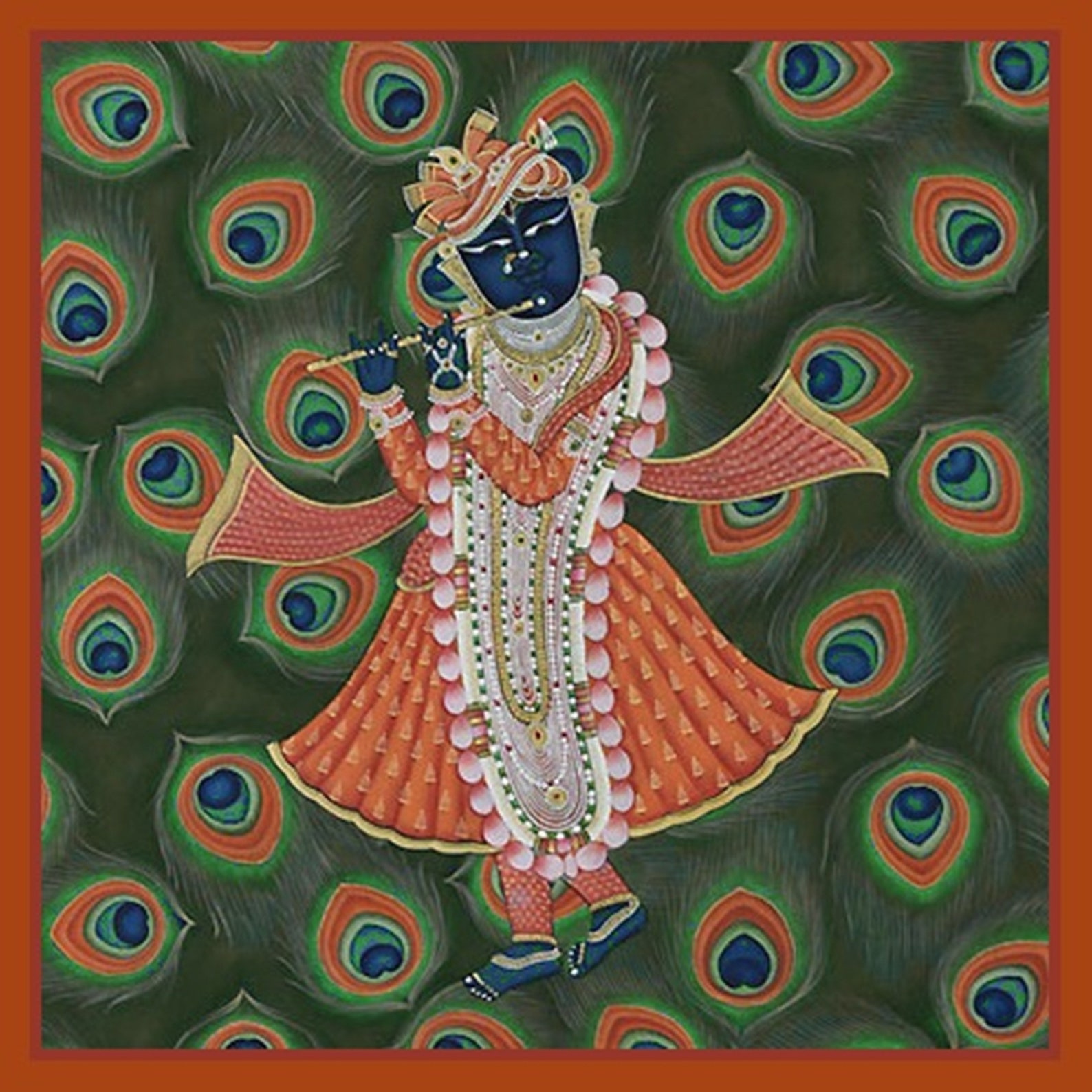 Painting of Lord Shrinathji Pichwai Painting Indian Art Etsy