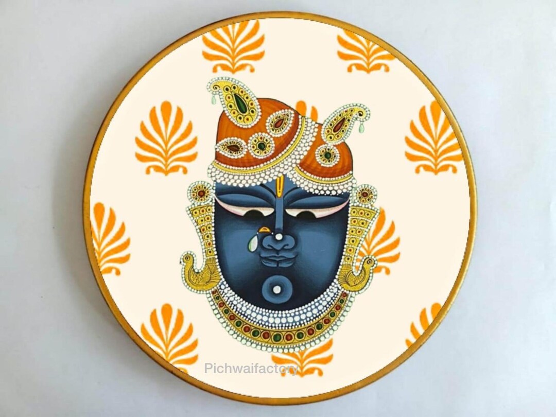 Pichwai Wall Plates Shrinathji Painting Decorative Plates - Etsy