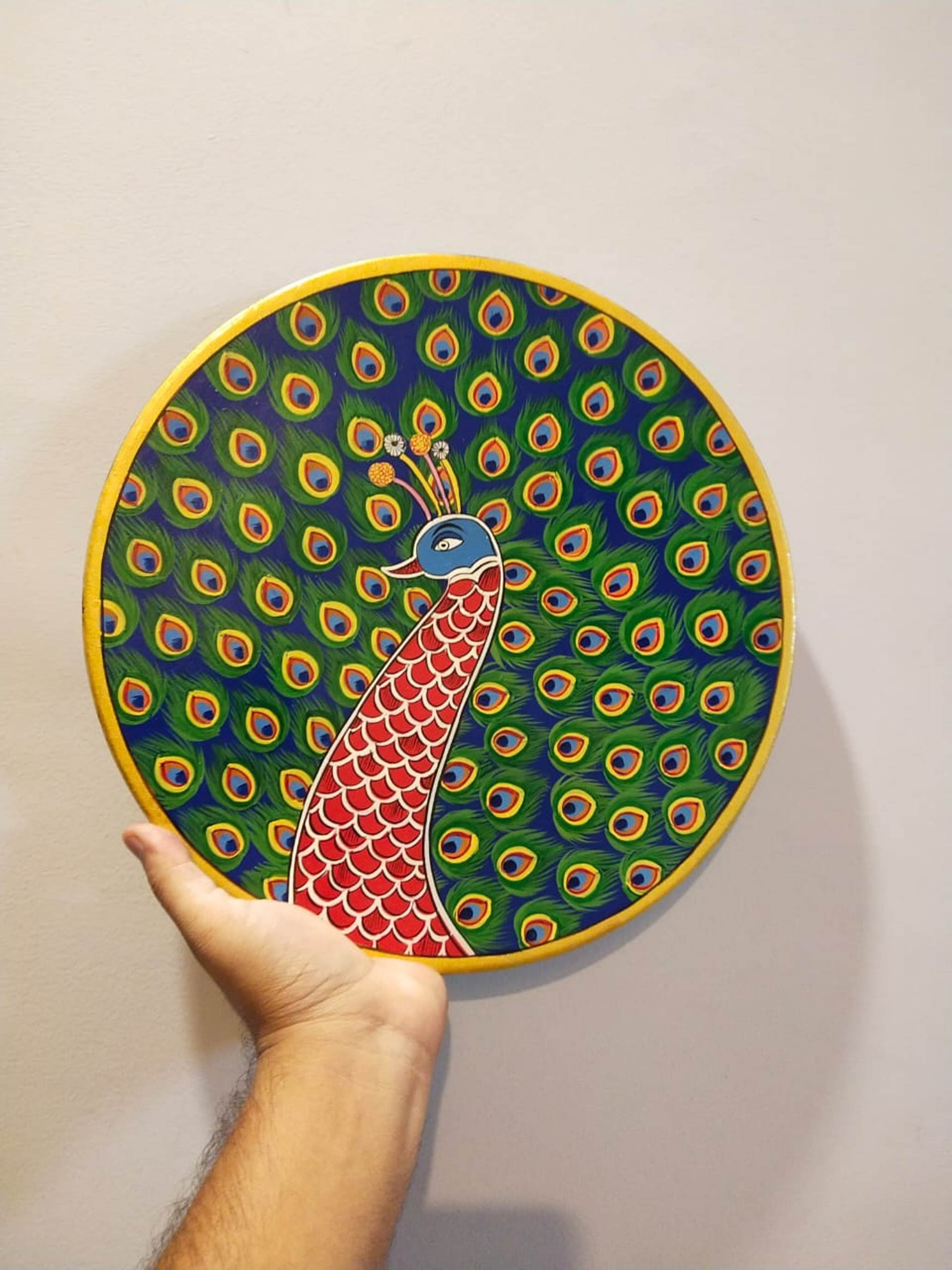 Handmade Wooden Wall Plates for Home Decor Handpainted on Wood Etsy UK