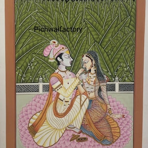Radha Krishna Pichwai Painting Wall Art Pichvai Painting Home Decor Art Folk Art Rajasthan Art