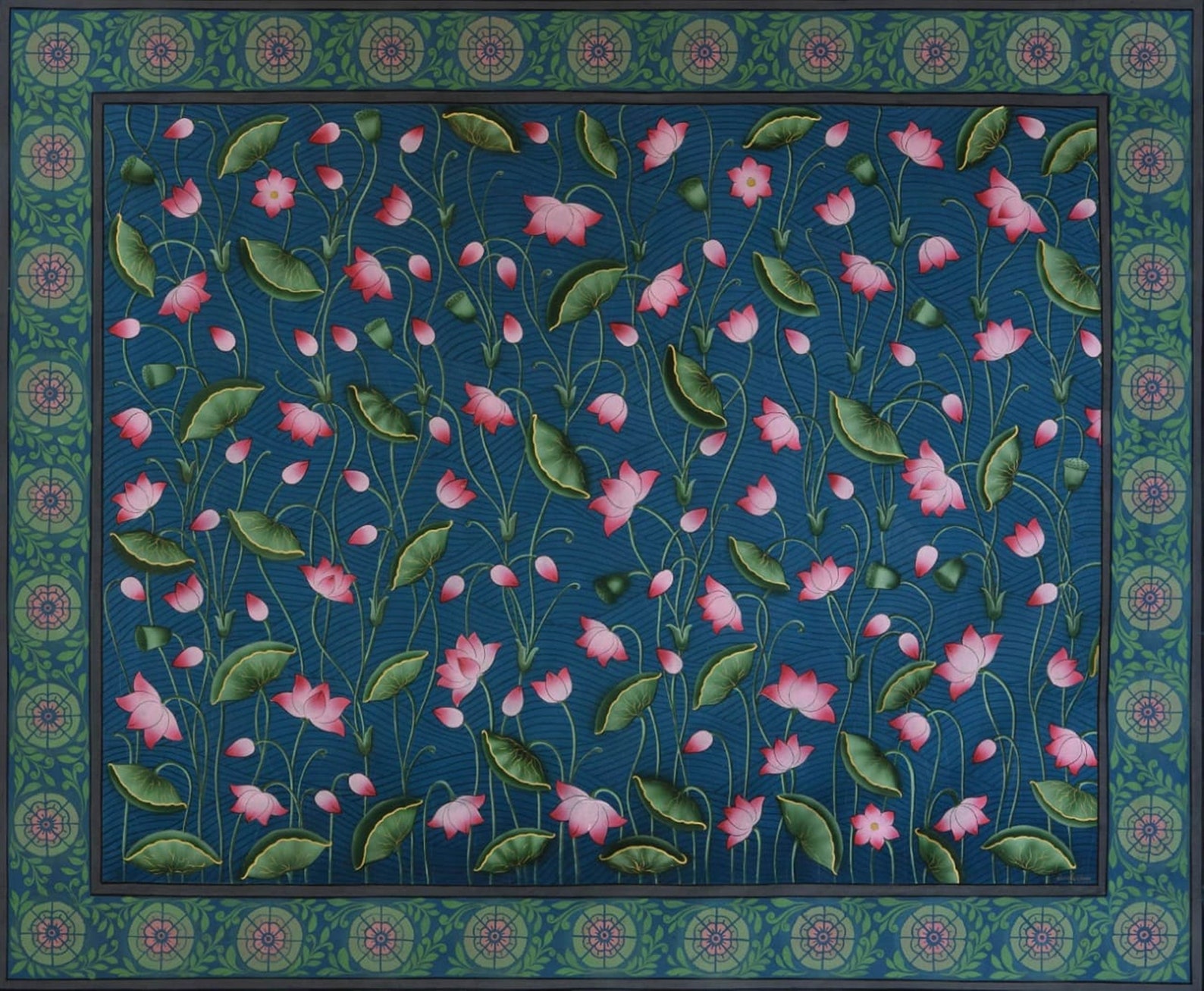 Buy Lotus Kamal Talai Painting Pichwai Art Work for Home Decor Hand