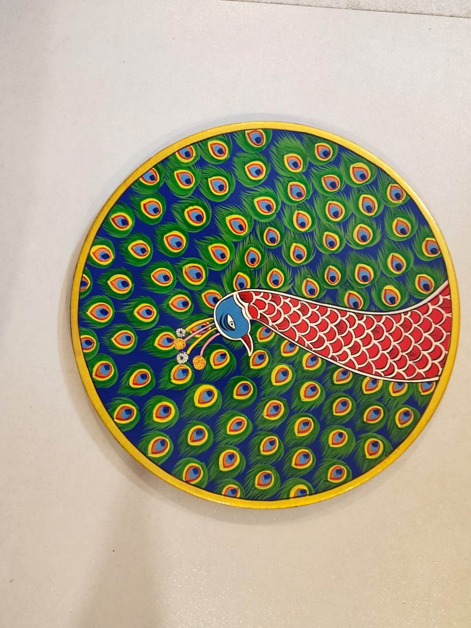 Handmade Wooden Wall Plates for Home Decor Handpainted on Wood Etsy