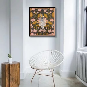 Shrinathji Pichwai Painting: Indian Art, Home Decor (16x20 inch)