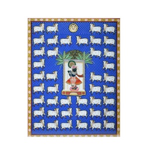 Pichwai Painting Painting of Lord Shrinathji Indian Art Home Decor Wall Art Hand Painted Art