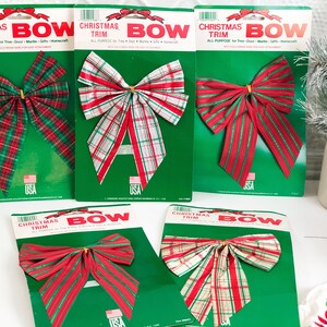 Vintage Holiday Bows~Set of 5