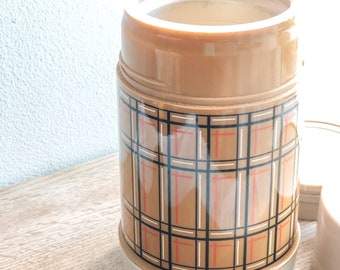 Vintage Aladdin Plaid Thermos Bottle - Wide Mouth, 10oz