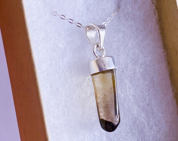2) Natural Citrine Sterling Silver 18" Necklace / The Money Stone, Great For Business Owners / The Happy Stone, For Joy, Abundance & Wealth